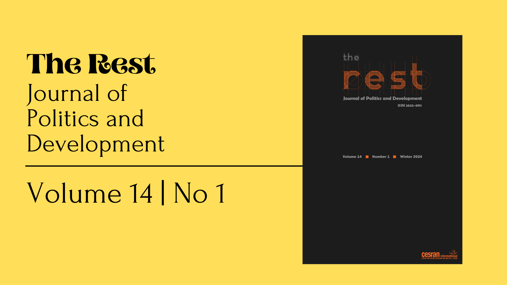The 27th Issue of The Rest: Journal of Politics and Development is Out Now!
